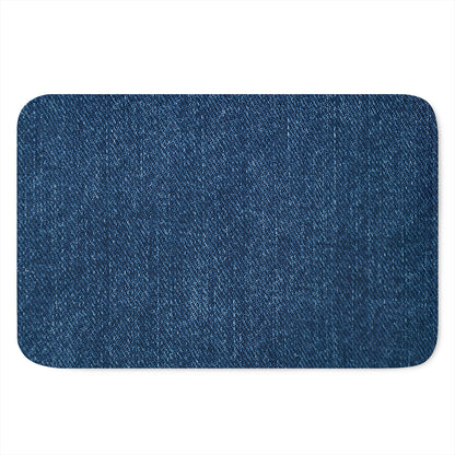 Navy Blue Denim Jeans Print Indoor Door Mat