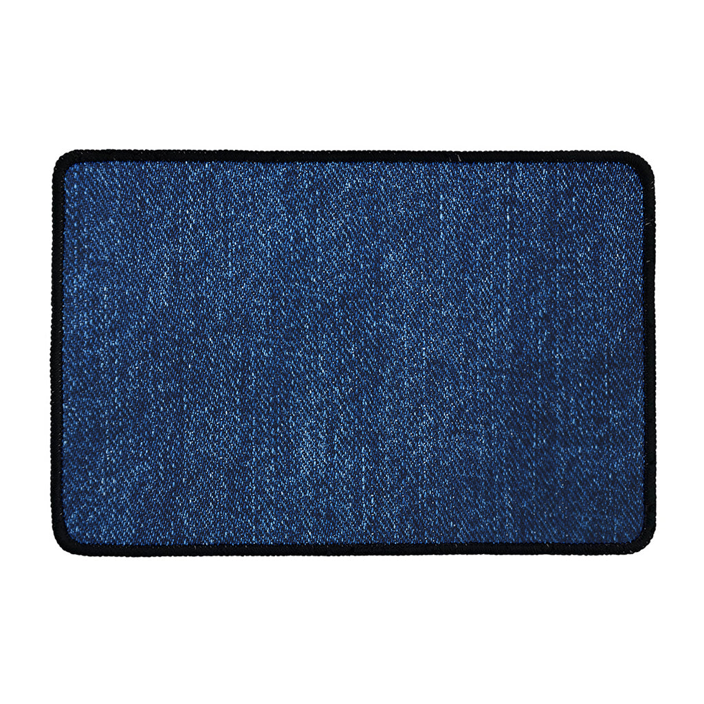 Navy Blue Denim Jeans Print Kitchen Mat