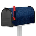 Navy Blue Denim Jeans Print Mailbox Cover