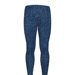 Navy Blue Denim Jeans Print Men's leggings
