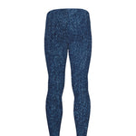 Navy Blue Denim Jeans Print Men's leggings