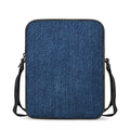Navy Blue Denim Jeans Print Rectangular Crossbody Bag