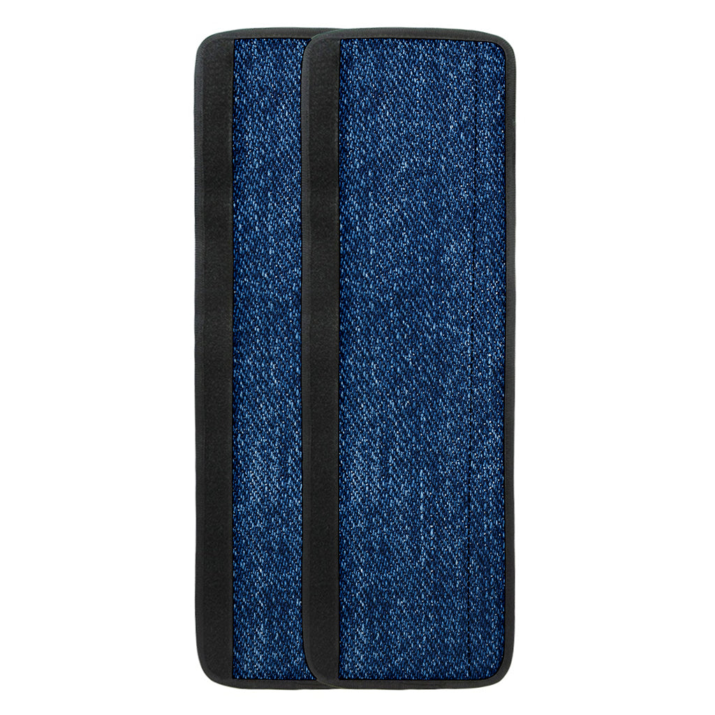 Navy Blue Denim Jeans Print Refrigerator Handle Covers