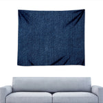 Navy Blue Denim Jeans Print Tapestry