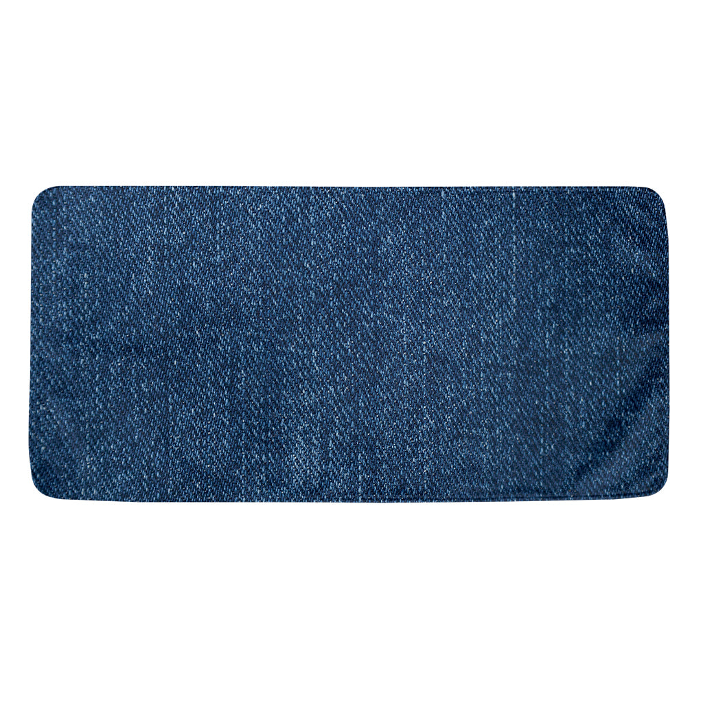 Navy Blue Denim Jeans Print Towel