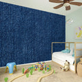 Navy Blue Denim Jeans Print Wall Sticker