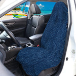 Navy Blue Denim Jeans Print Waterproof Car Seat Cover