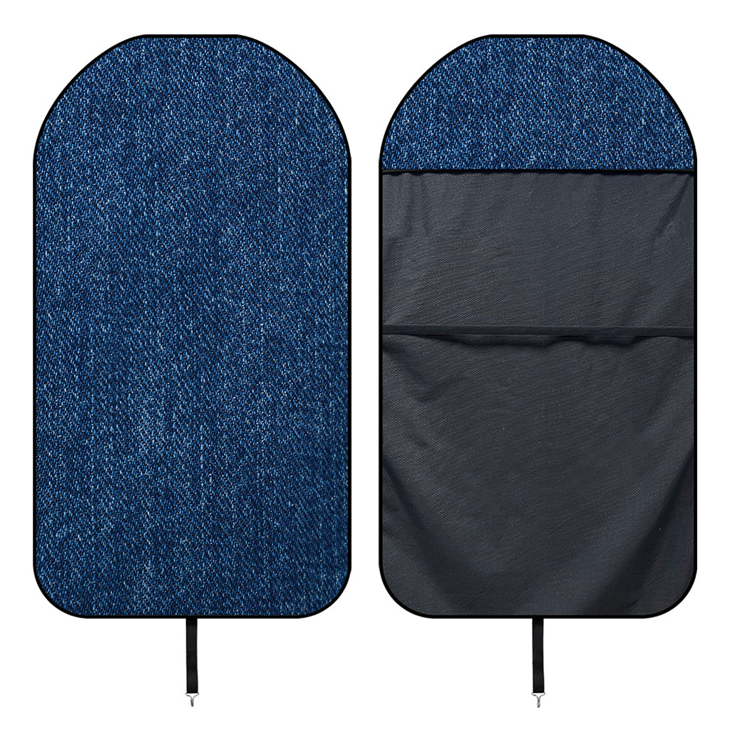 Navy Blue Denim Jeans Print Waterproof Car Seat Cover