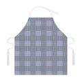 Navy Blue Prince of Wales Check Print Adjustable Apron