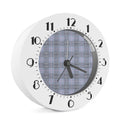Navy Blue Prince of Wales Check Print Alarm Clock