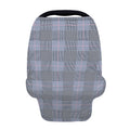 Navy Blue Prince of Wales Check Print Baby Seat Cover