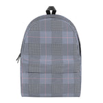 Navy Blue Prince of Wales Check Print Backpack