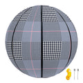 Navy Blue Prince of Wales Check Print Basketball