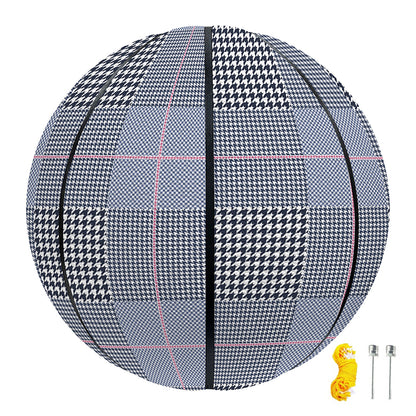 Navy Blue Prince of Wales Check Print Basketball