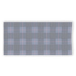 Navy Blue Prince of Wales Check Print Beach Towel