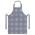 Navy Blue Prince of Wales Check Print Bib Apron With Pocket