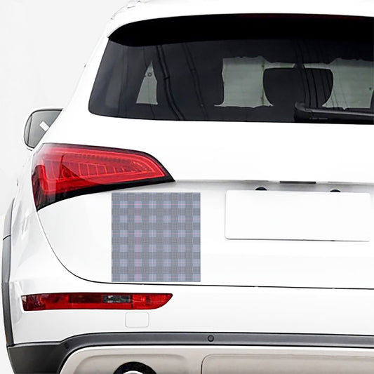 Navy Blue Prince of Wales Check Print Car Sticker