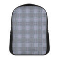 Navy Blue Prince of Wales Check Print Casual Backpack