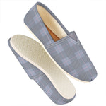 Navy Blue Prince of Wales Check Print Casual Shoes