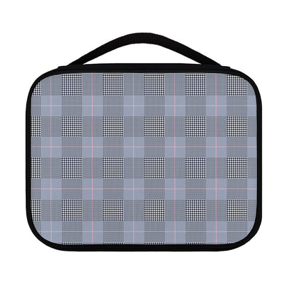 Navy Blue Prince of Wales Check Print Classic Bible Case