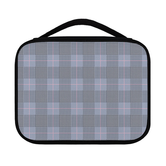 Navy Blue Prince of Wales Check Print Classic Bible Case