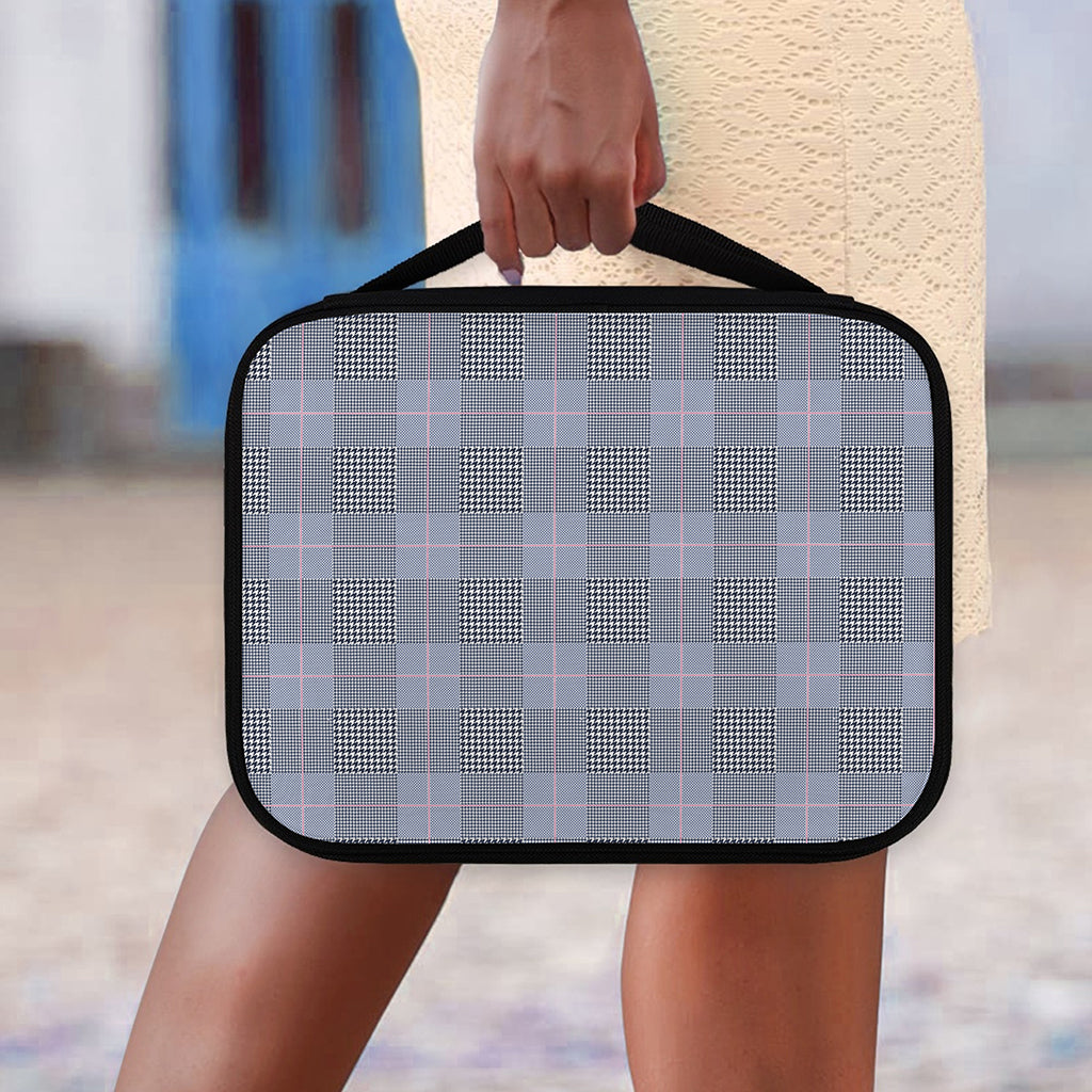 Navy Blue Prince of Wales Check Print Classic Bible Case