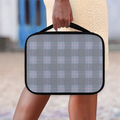 Navy Blue Prince of Wales Check Print Classic Bible Case