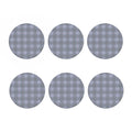 Navy Blue Prince of Wales Check Print Coaster Set