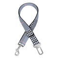 Navy Blue Prince of Wales Check Print Dog Seat Belt