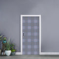 Navy Blue Prince of Wales Check Print Door Sticker