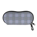 Navy Blue Prince of Wales Check Print Glasses Case