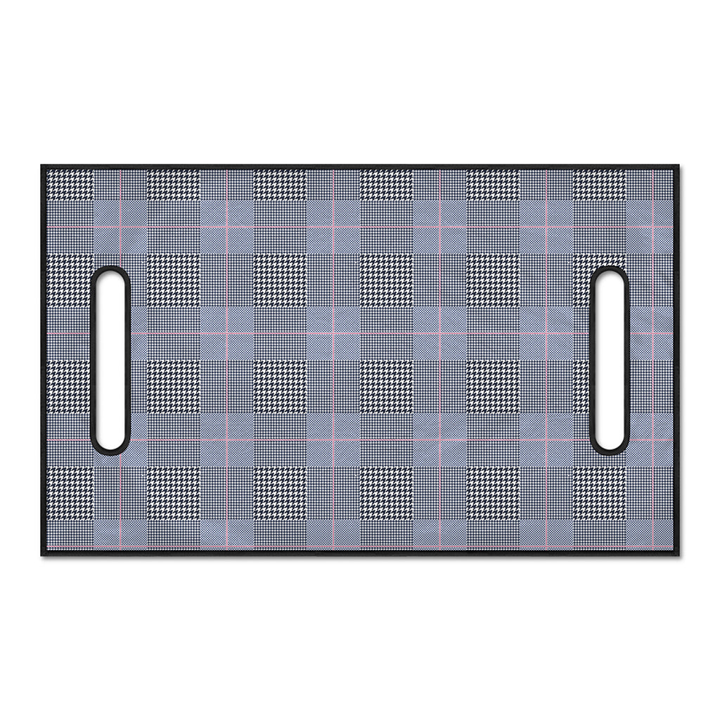 Navy Blue Prince of Wales Check Print Golf Cart Seat Cover