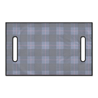 Navy Blue Prince of Wales Check Print Golf Cart Seat Cover