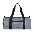 Navy Blue Prince of Wales Check Print Gym Bag