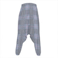 Navy Blue Prince of Wales Check Print Hammer Pants