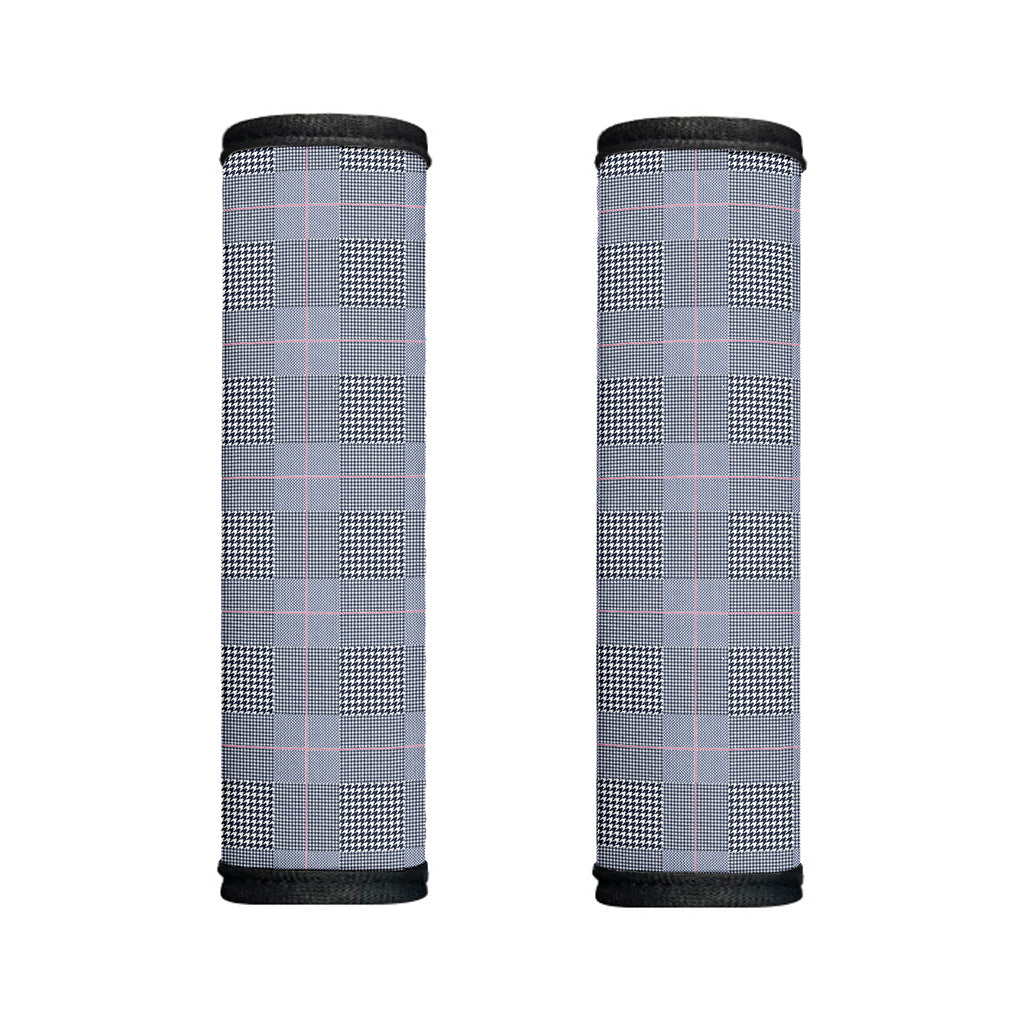 Navy Blue Prince of Wales Check Print Handle Covers