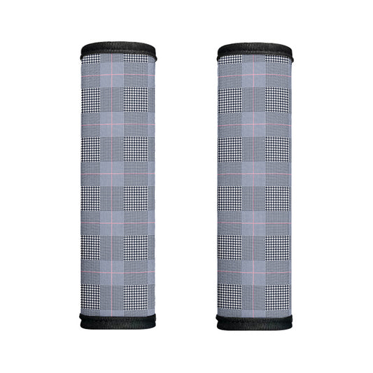 Navy Blue Prince of Wales Check Print Handle Covers