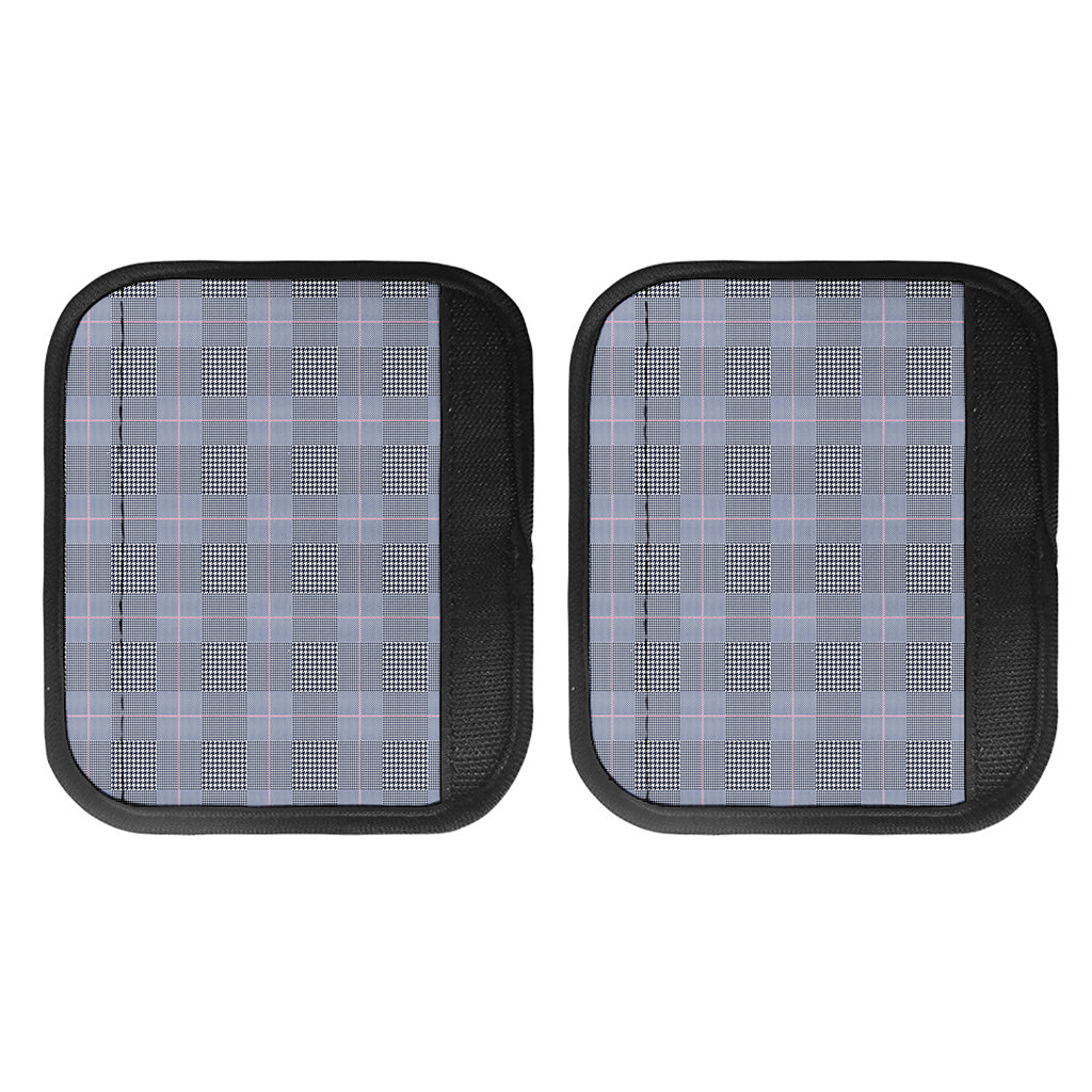 Navy Blue Prince of Wales Check Print Handle Covers
