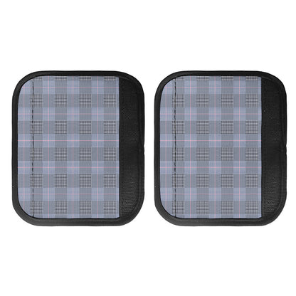 Navy Blue Prince of Wales Check Print Handle Covers