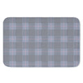 Navy Blue Prince of Wales Check Print Indoor Door Mat