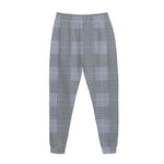 Navy Blue Prince of Wales Check Print Jogger Pants