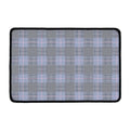 Navy Blue Prince of Wales Check Print Kitchen Mat