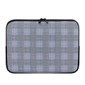 Navy Blue Prince of Wales Check Print Laptop Sleeve