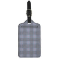 Navy Blue Prince of Wales Check Print Luggage Tag