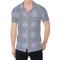 Navy Blue Prince of Wales Check Print Men's Shirt