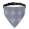 Navy Blue Prince of Wales Check Print Over The Collar Dog Bandana