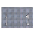 Navy Blue Prince of Wales Check Print Placemat