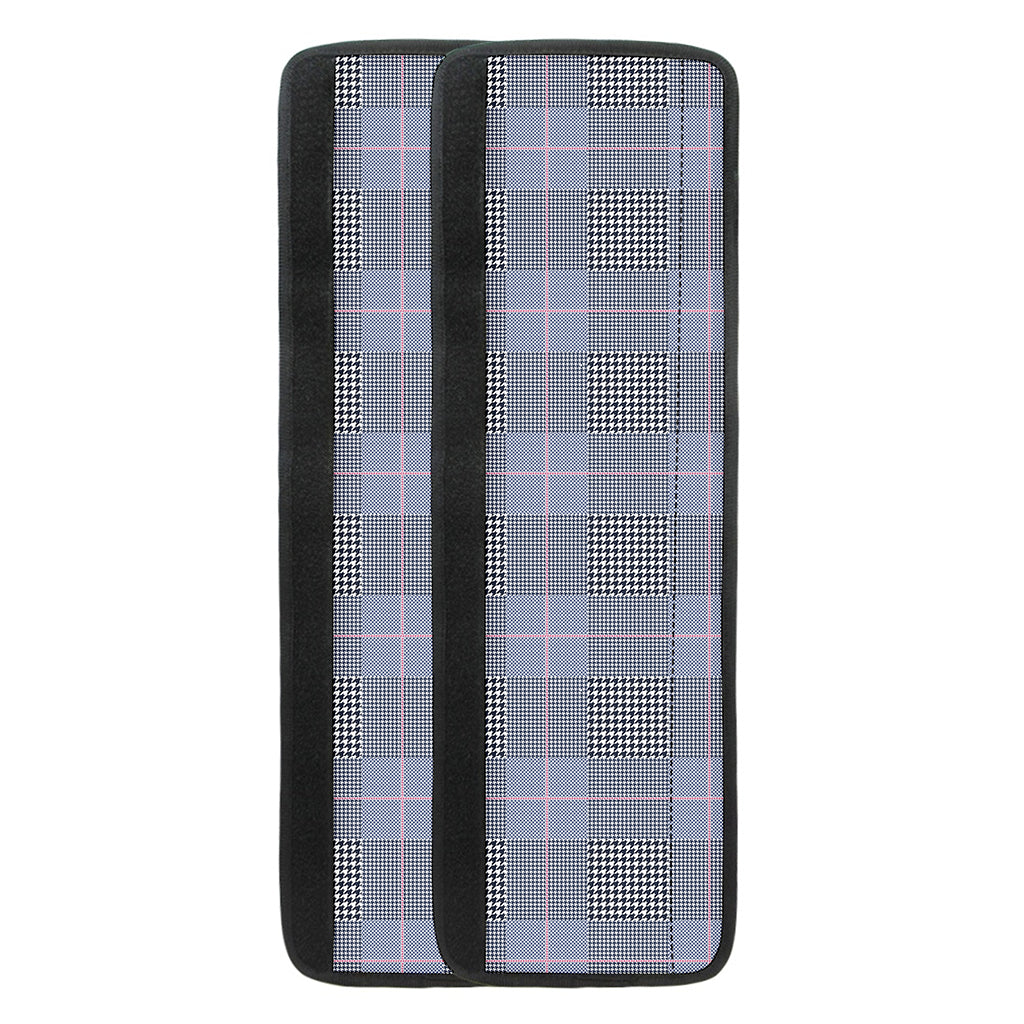 Navy Blue Prince of Wales Check Print Refrigerator Handle Covers