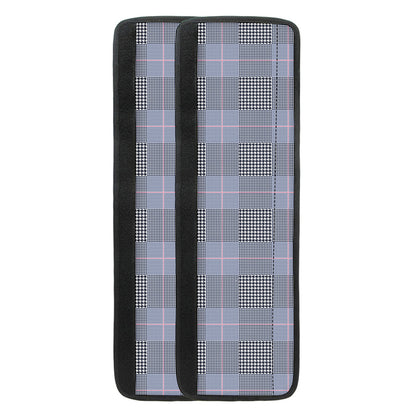 Navy Blue Prince of Wales Check Print Refrigerator Handle Covers