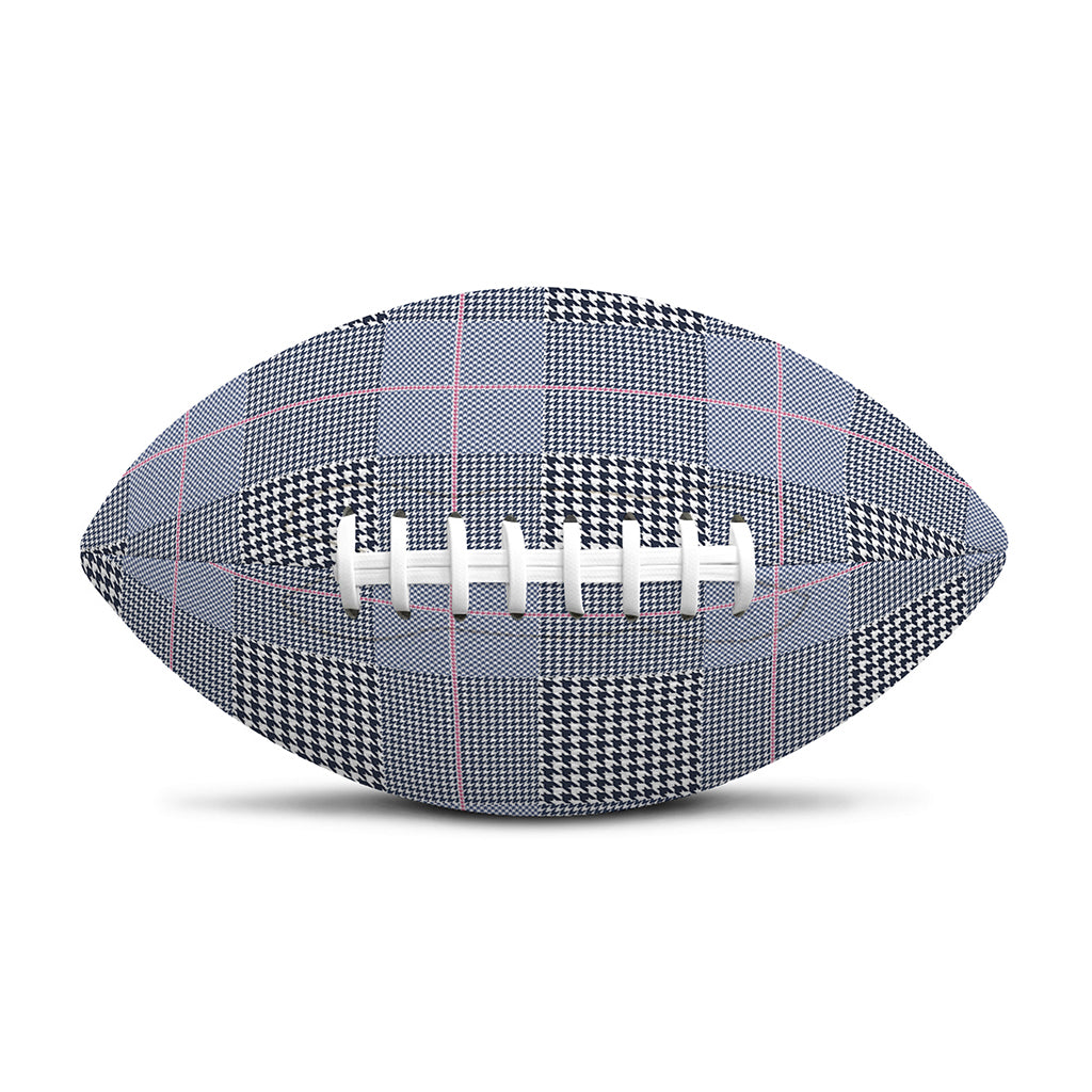 Navy Blue Prince of Wales Check Print Rugby Ball